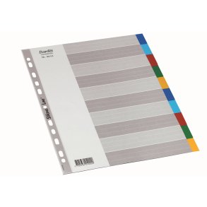 Bantex Faneblad Strong-Line 10 delt Farvede plast