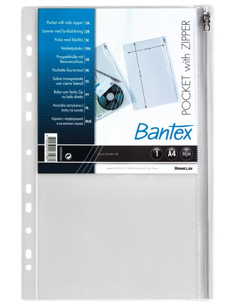 Bantex lynlslomme 17,5 x 30,5 cm PVC 0,14 mm (10)