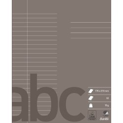 Bantex Skolehfte 17X21 24 Linjer, Antracitgr