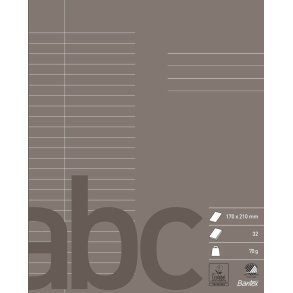 Bantex Skolehfte 17X21 24 Linjer, Antracitgr