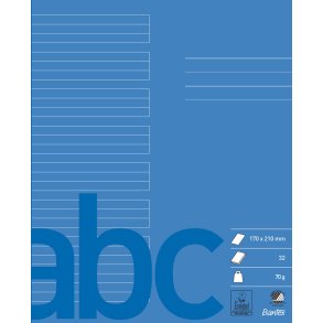 Bantex Skolehfte 17X21 24 Linjer, Koboltbl