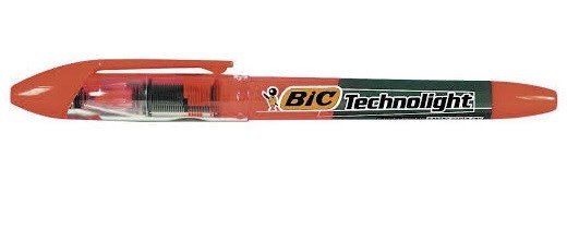 BIC overstregningspen Technolight orange