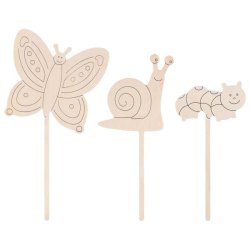 Blomster dekorationspinde som kan males