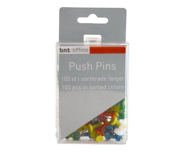 BNT Push Pins 100 stk ass farver