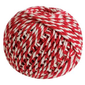 Bomuldsgarn Snoet Rd-Hvid 40m