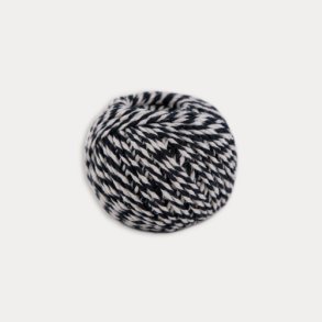 Bomuldsgarn Sort/Hvid 40m