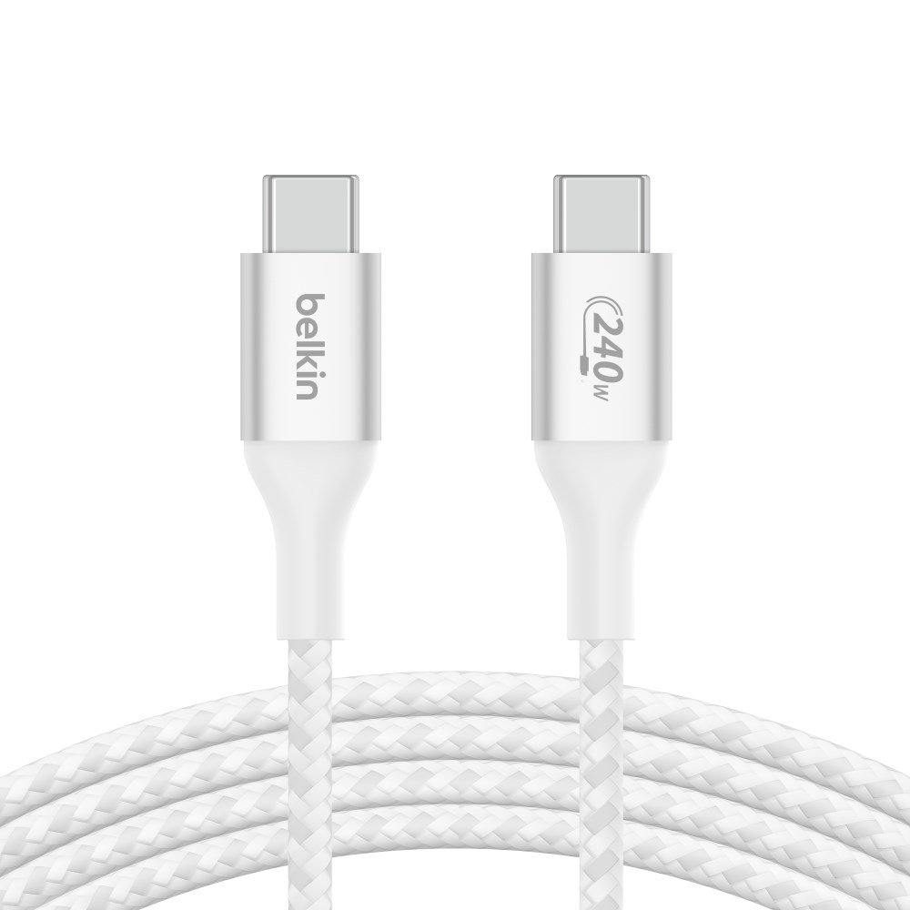 BOOST CHARGE 240W USB-C to USB-C Cable, 1m, White