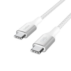 BOOST CHARGE 240W USB-C to USB-C Cable, 1m, White