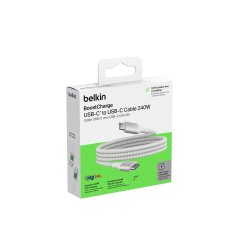 BOOST CHARGE 240W USB-C to USB-C Cable, 1m, White