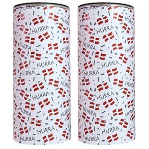 Bordbomber med flag 2 stk 15cm