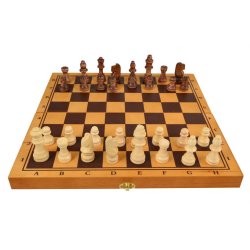 Brtspil 3-i-1 Skak, Dam &amp; Backgammon i tr