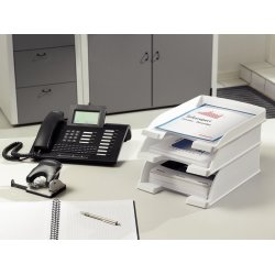 Brevbakke Plus Slim stabelbar hvid