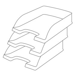 Brevbakke recycle stabelbar A4 bl