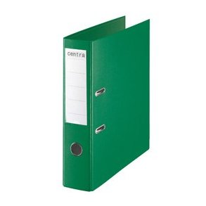 Brevordner u/metalskinne PP A4 75mm grn