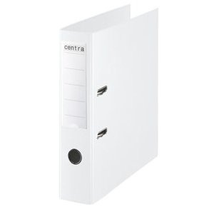 Brevordner u/metalskinne PP A4 75mm hvid