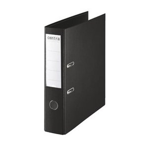 Brevordner u/metalskinne PP A4 75mm sort