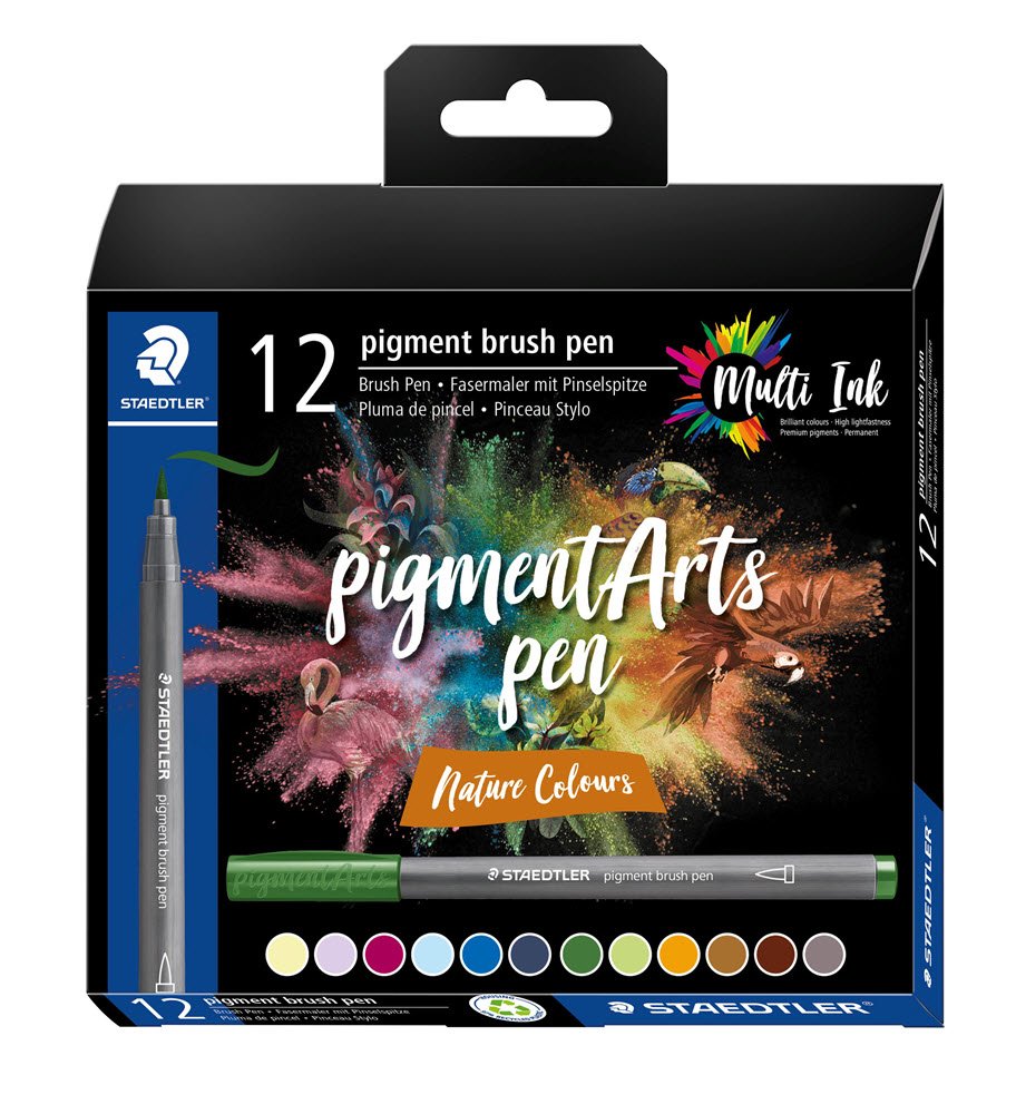 Brush pen Pigment Arts natur ass (12)