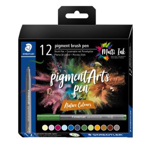 Brush pen Pigment Arts natur ass (12)