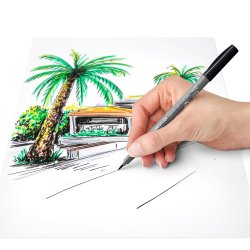 Brush pen Pigment Arts soft ass gr/sort (6)