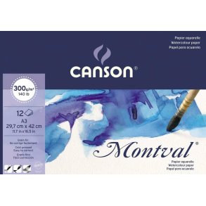 Canson Montval Akvarelblok 300g A3