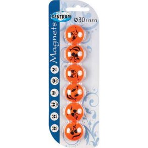 Centrum Magnet 30 6stk Orange med Smile