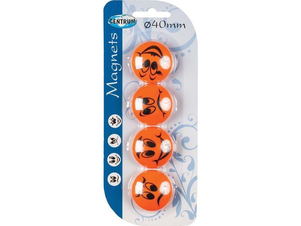 Centrum Magnet 40 4stk Orange med smiley