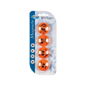 Centrum Magnet 40 4stk Orange med smiley