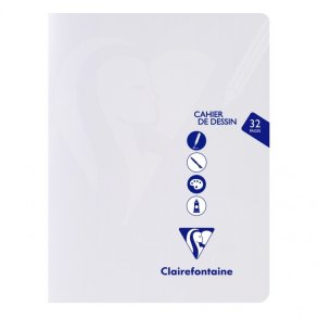 Clairefontain Notesbog 17 x 22cm Blank Hvid