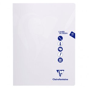 Clairefontain Notesbog 24 x 32cm Blank Hvid