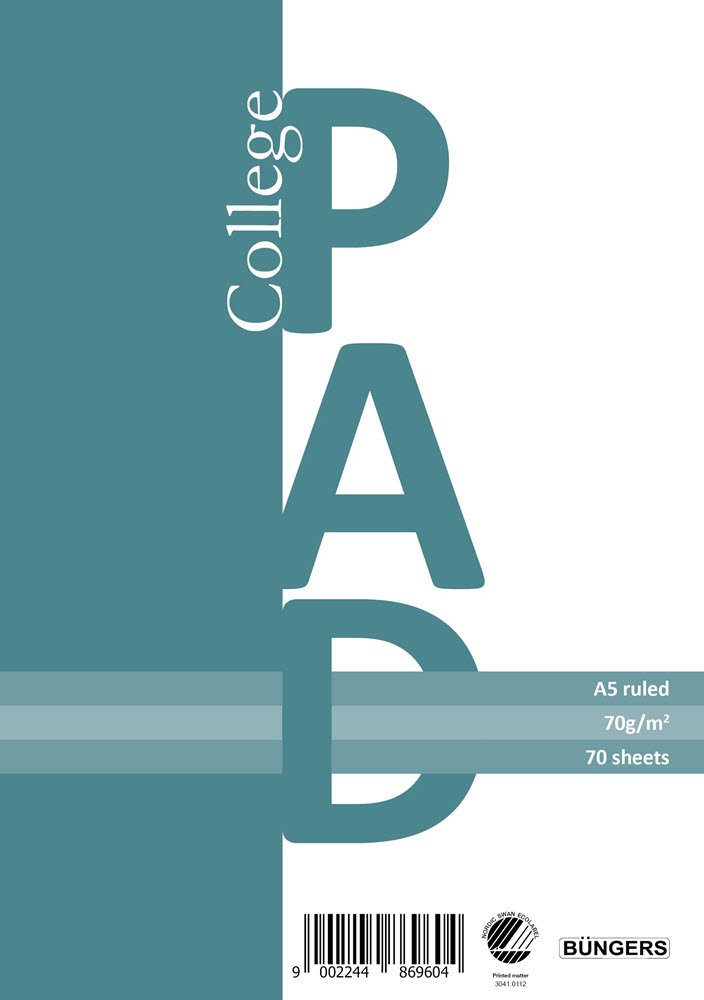 college pad A5 70g/70 sheets ruled (3)