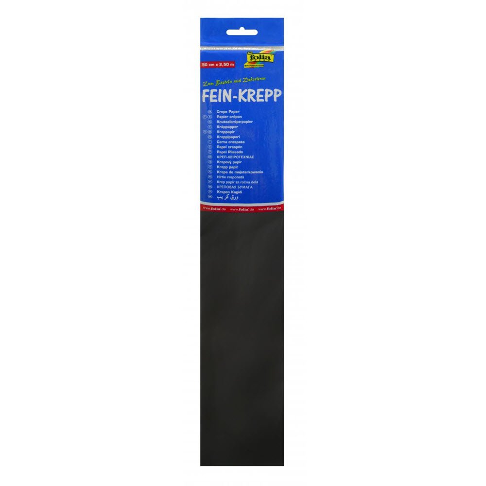 Crepe Papir 50x250 cm Sort