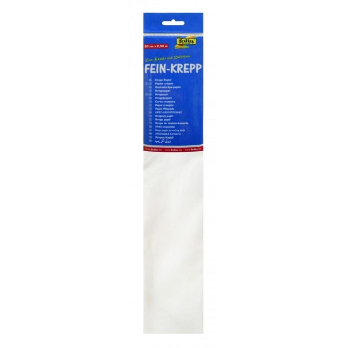 Crepe Papir 50x250cm Hvid