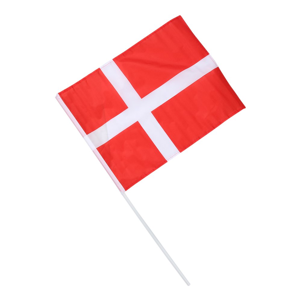 Danmark flag p pind stof 40x30 cm