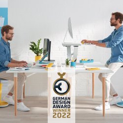 Desk riser m/keyboard hylde Ergo Cosy lysgr