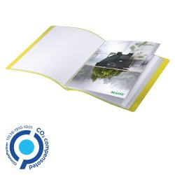 Displaybog recycle PP 40 lommer gul