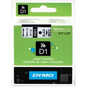 Dymo tape D1 19mmx7m black/white