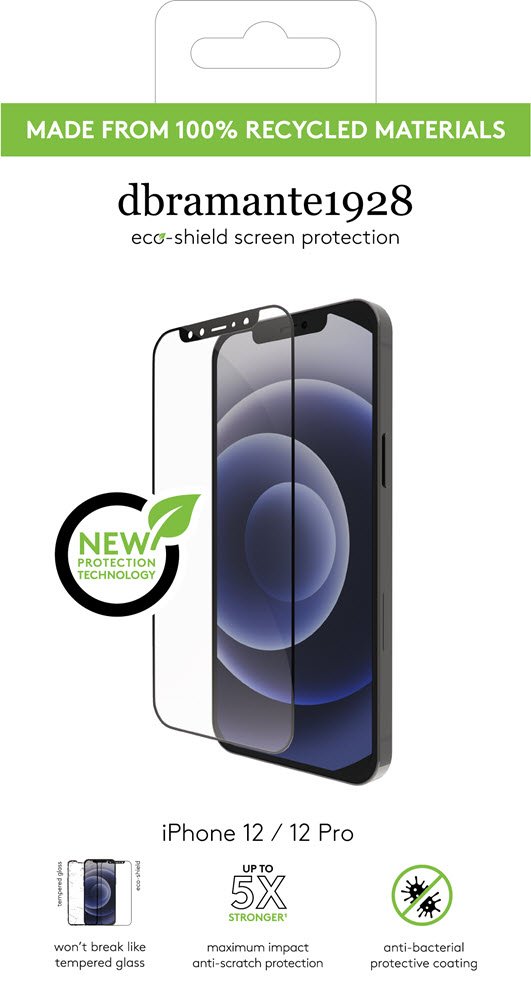 eco-shield - iPhone 12/12 Pro, Black edge