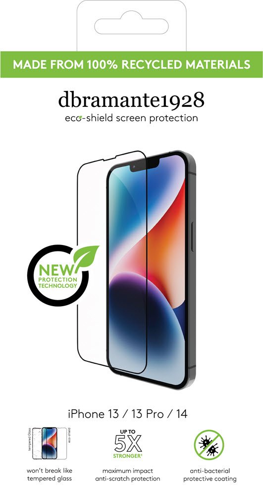 eco-shield - iPhone 13/13Pro/14, Black edge