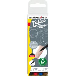 EFA Tatto marker Oneline skabelon + 4 farver