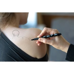 EFA Tatto marker Oneline skabelon + 4 farver