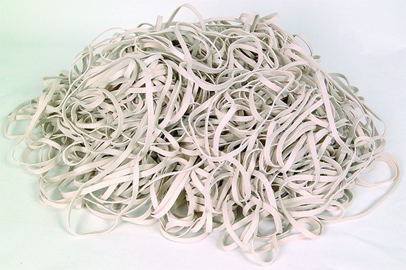 Elastik hvid 120x5mm 500g