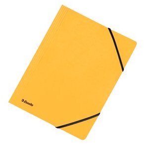 Elastikmappe uden klapper A4 gul