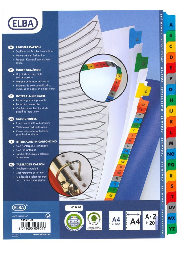 Elba Register A4 A- Mylar