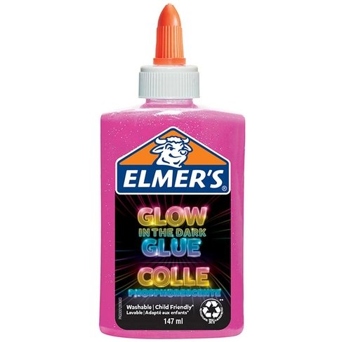 Elmer's Glow in the Dark Lim Pink 147ml