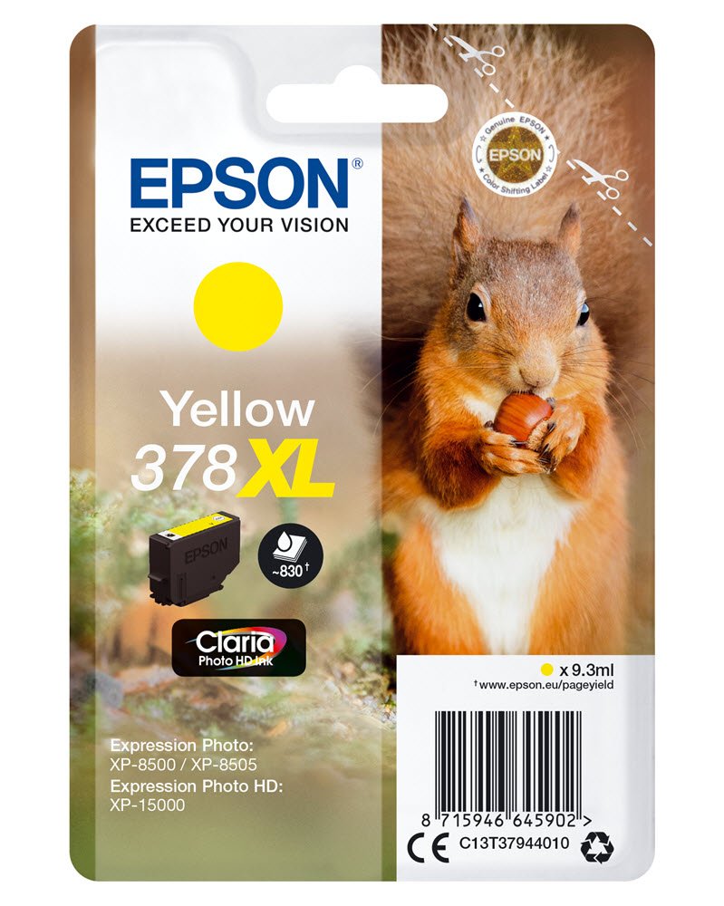 Epson 378XL yellow blkpatron