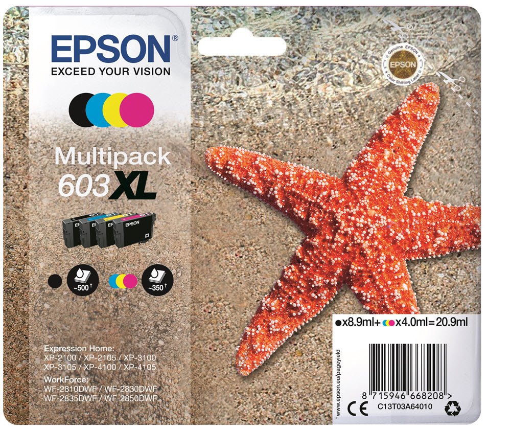 Epson 603XL Multipack 4 farver