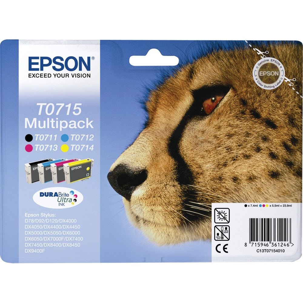 Epson T0715 blkpatroner ValuePack