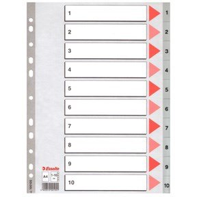 Esselte register PP 1-10 A4 Gr