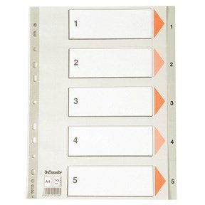 Esselte register PP 1-5 A4 Gr
