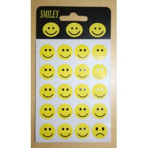 Etiketter Med Smiley 17,5 mm